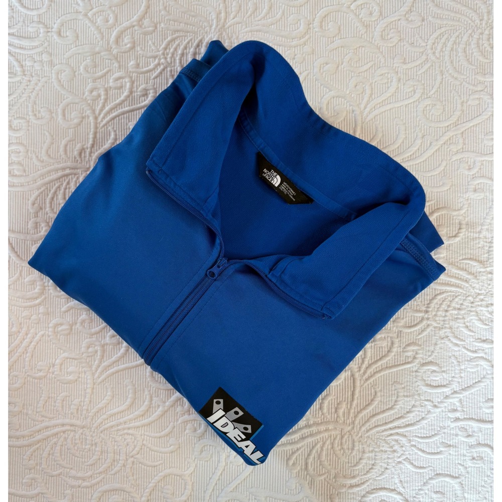 The North Face Tech Mens Blue 1/4 Zip Pullover IDEAL Logo Active Top Size XXL